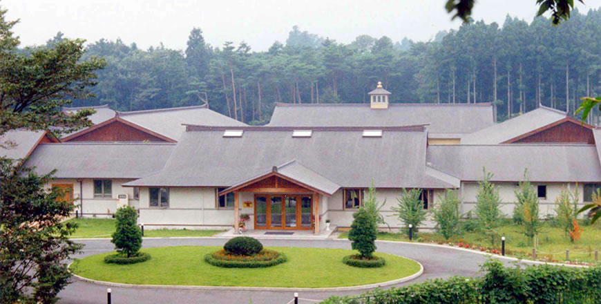 Complex of Vastu buildings in traditional Japanese style, Japan